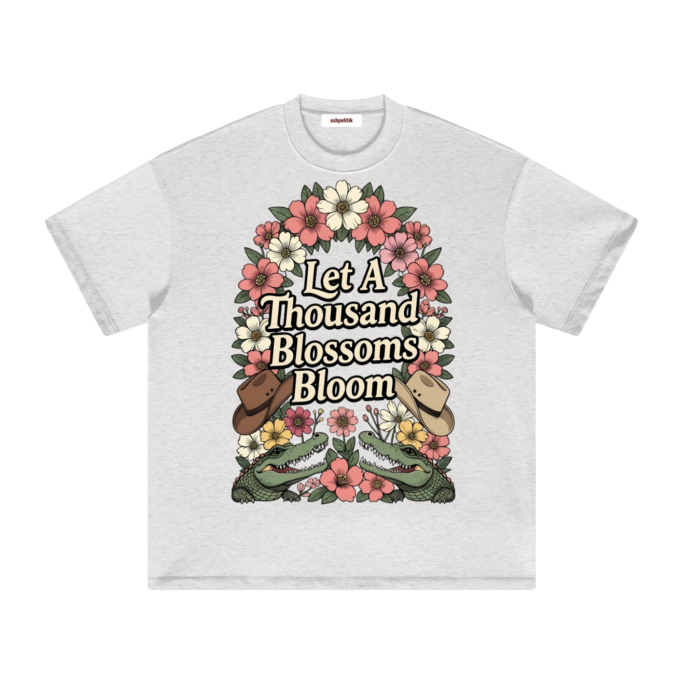 Let A Thousand Blossoms Bloom — Australian Political Heavyweight Earth Tone T-Shirt Cotton Tee | Ashpolitik