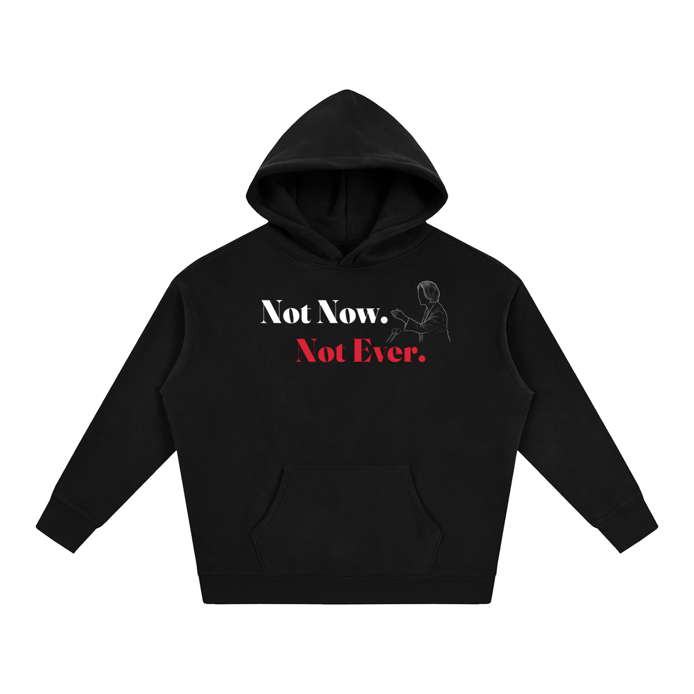 NOT NOW. NOT EVER. The Gillard Misogyny Speech - Oversize Fleeced Hoodie