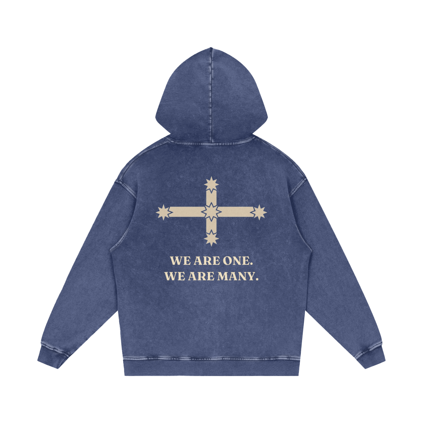 We Are One. We Are Many. — Eureka Stonewash Hoodie | Washed Navy