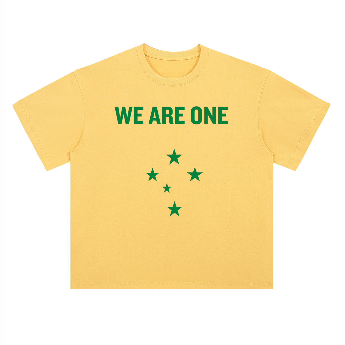 We Are One, We Are Many | Australian Sports Patriotic T-Shirt – Green & Gold