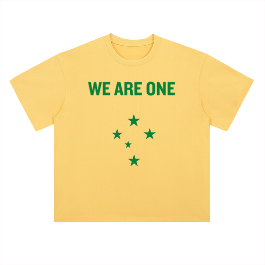We Are One, We Are Many | Australian Sports Patriotic T-Shirt – Green & Gold